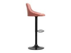 Juego de 2 taburetes de bar de terciopelo rosa ROBIN