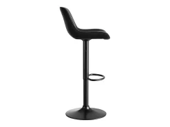 Juego de 2 taburetes de bar giratorios - altura ajustable y giro de 360° - terciopelo negro