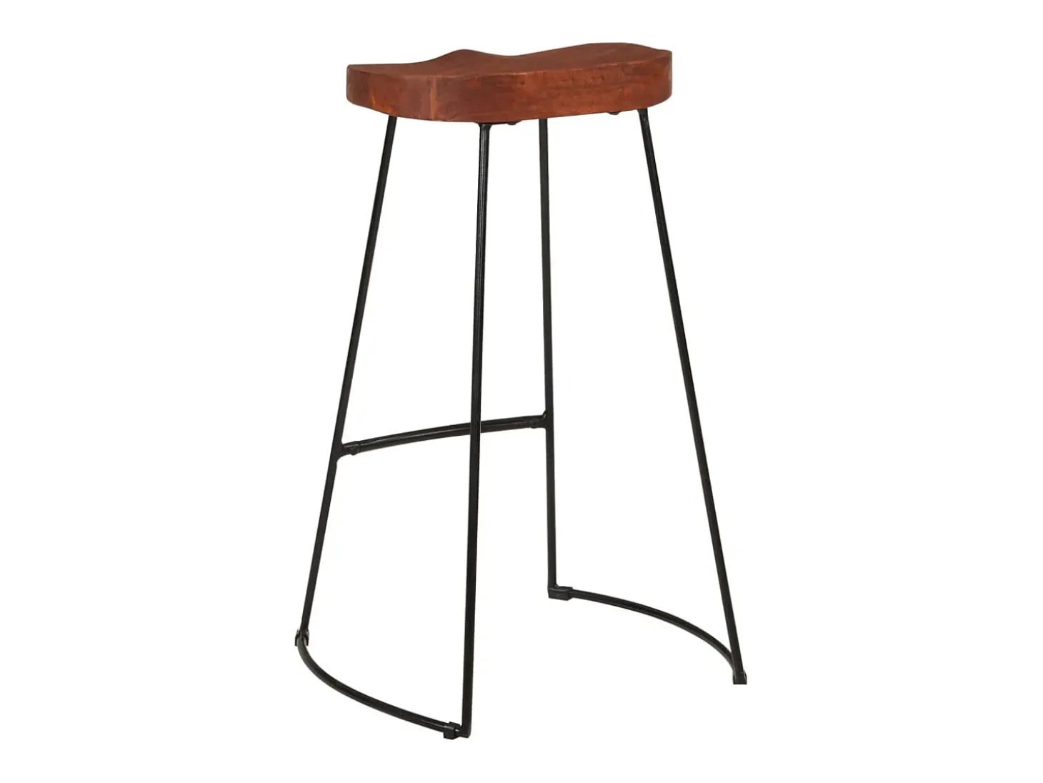 Juego de 2 taburetes de bar Gavin 50x40x78cm madera maciza de mango
