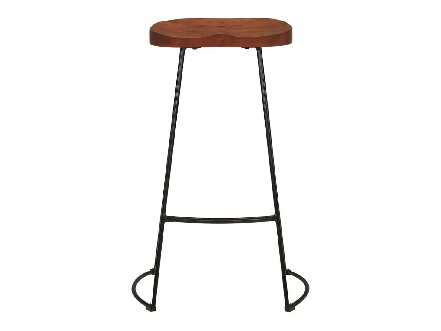 Juego de 2 taburetes de bar Gavin 50x40x78cm madera maciza de mango