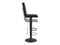 Juego de 2 taburetes de bar de terciopelo negro