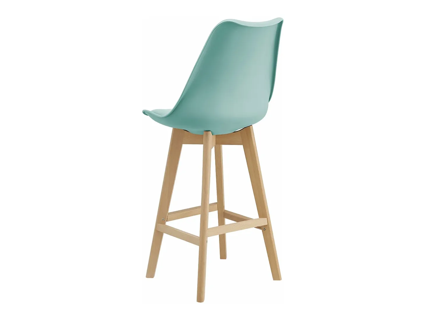 Juego de 4 taburetes de bar de plástico sintético haya 105x48x58 cm verde 03_0008719