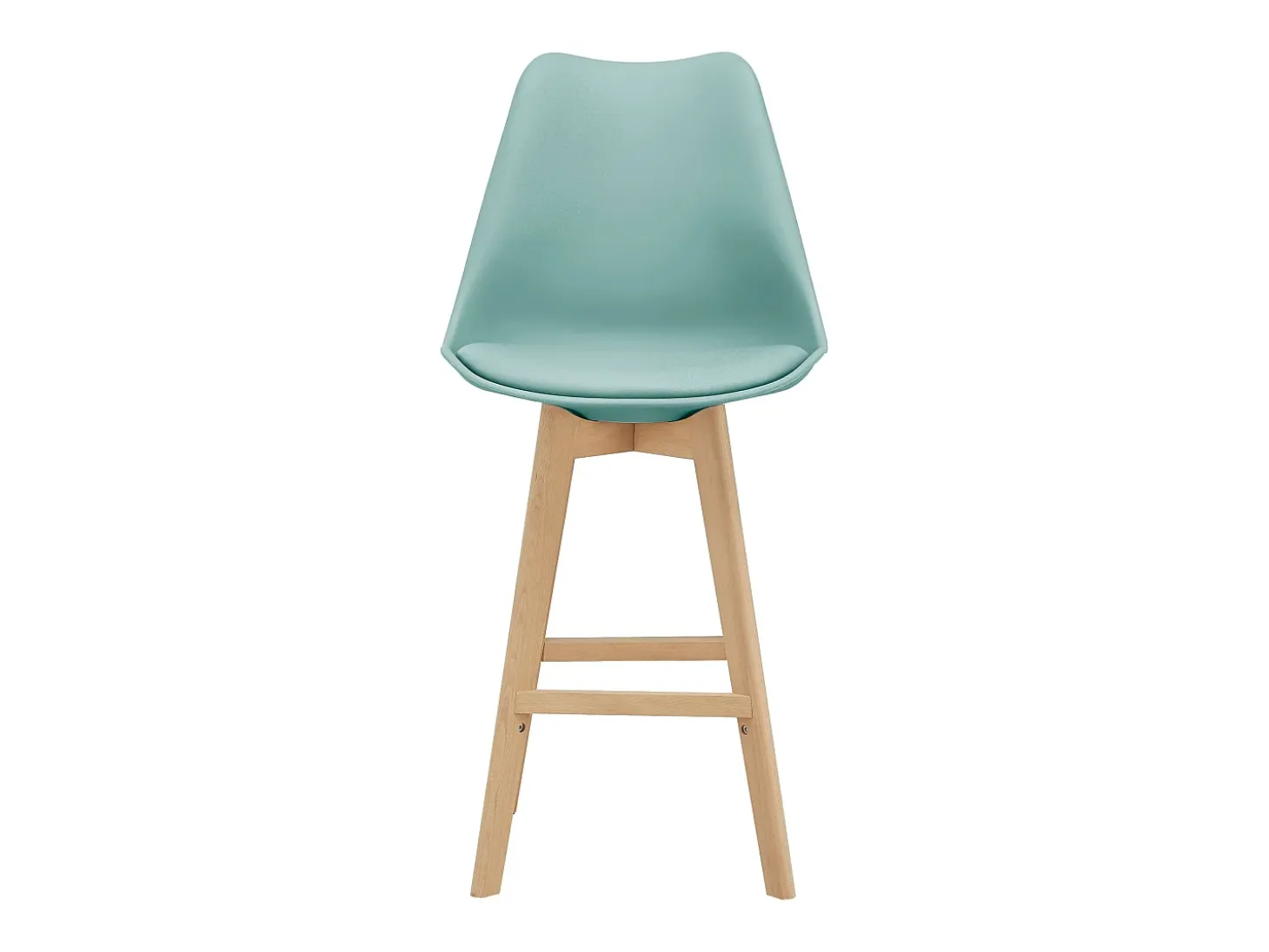 Juego de 4 taburetes de bar de plástico sintético haya 105x48x58 cm verde 03_0008719