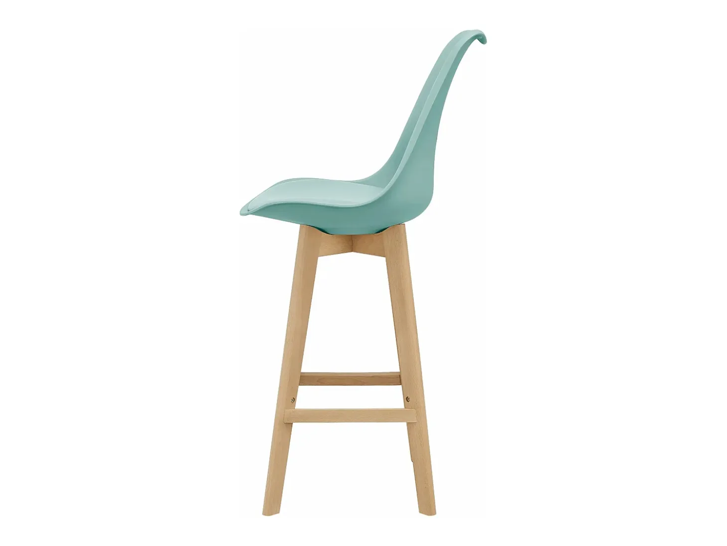 Juego de 4 taburetes de bar de plástico sintético haya 105x48x58 cm verde 03_0008719