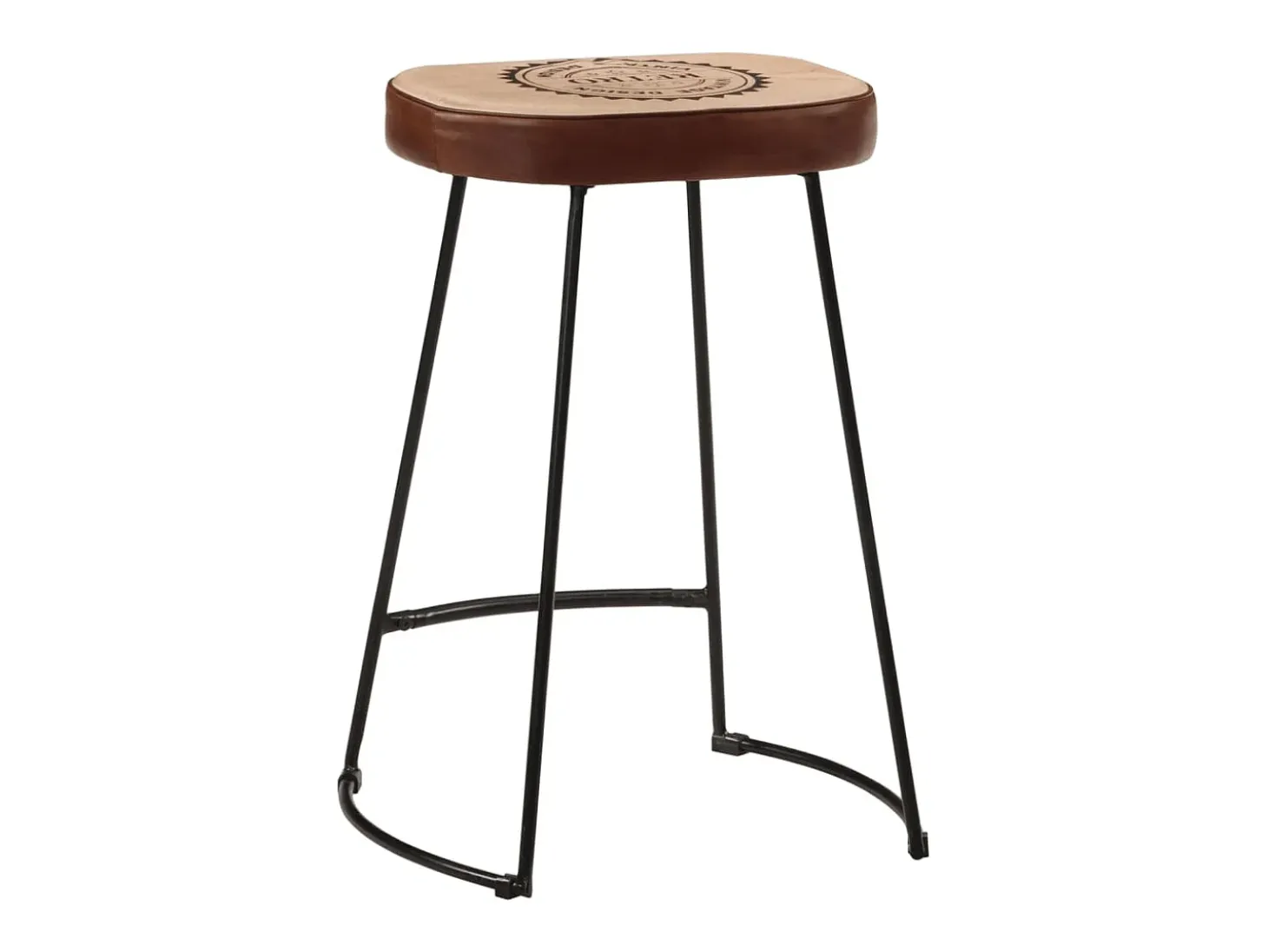 Juego de 2 taburetes de bar marrón oscuro 41x29x62 cm