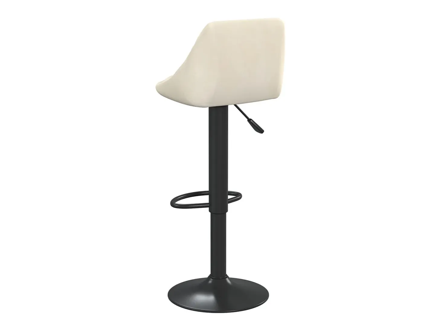Juego de 2 taburetes de bar de terciopelo color crema