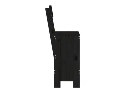 Juego de 2 Taburetes de cocina madera de pino negro 40x48,5x115,5 cm ES29245