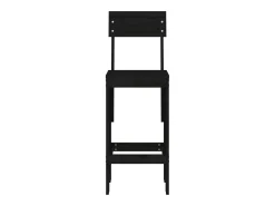 Juego de 2 Taburetes de cocina madera de pino negro 40x48,5x115,5 cm ES29245
