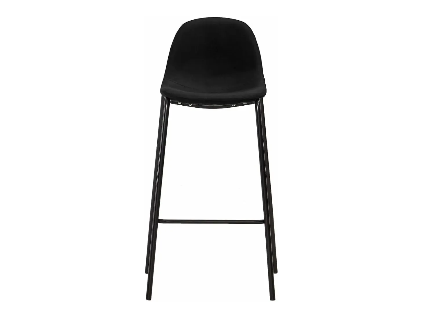 Juego de 2 Taburetes de cocina tela negro ES39733