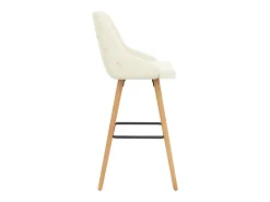 Juego de 2 Taburetes de cocina terciopelo crema ES26135