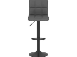 Juego de 2 Taburetes de cocina tela gris oscuro ES83531