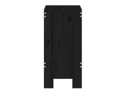 Juego de 2 Taburetes de cocina madera maciza pino negro 40x36x75 cm ES27180