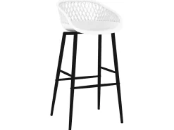 Juego de 4 Taburetes de cocina blanco ES36750