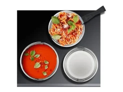 Juego de utensilios de cocina de acero inoxidable para inducción - 8 piezas - Mango extraíble - Apto para todo tipo de cocinas,