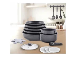 Juego de utensilios de cocina ART & CUISINE AC1824 - 18 piezas antiadherentes para todo tipo de cocinas, incluyendo inducción