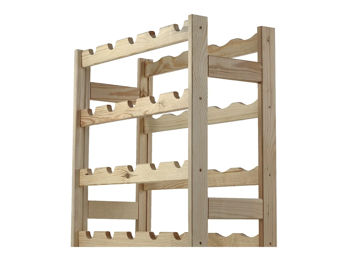 KADAX Botellero de Madera para Vino 20 Botellas Estante para Alcohol
