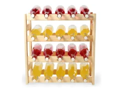 KADAX Botellero de Madera para Vino 20 Botellas Estante para Alcohol
