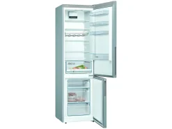 KGV39VLEAS - Réfrigérateur congélateur bas - 344L (250+94) - Froid brassé - L 60cm x H 201cm - Inox