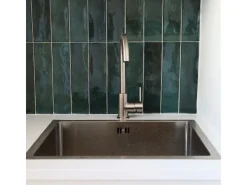 Kiwo Mezclador de fregadero estilo acero inoxidable Essebagno