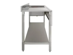 Kukoo - Fregadero Comercial de Cocina de 1 Seno de Acero Inoxidable con Escurridor a la Izquierda