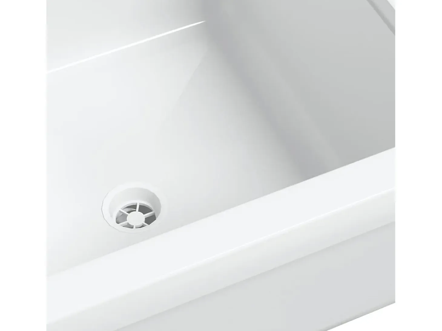 Lavabo de pared blanco 40x40x24 cm resina