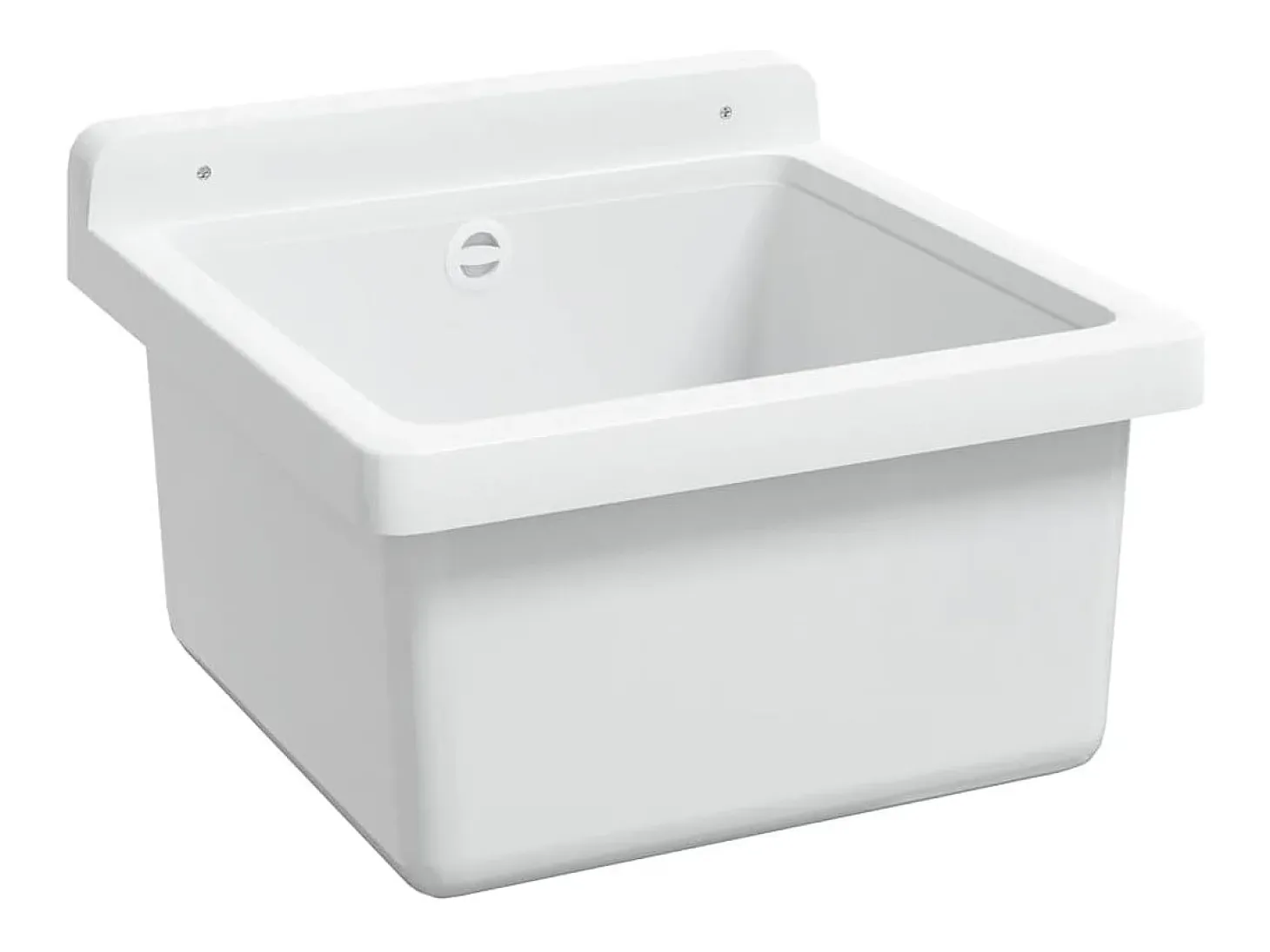 Lavabo de pared blanco 40x40x24 cm resina