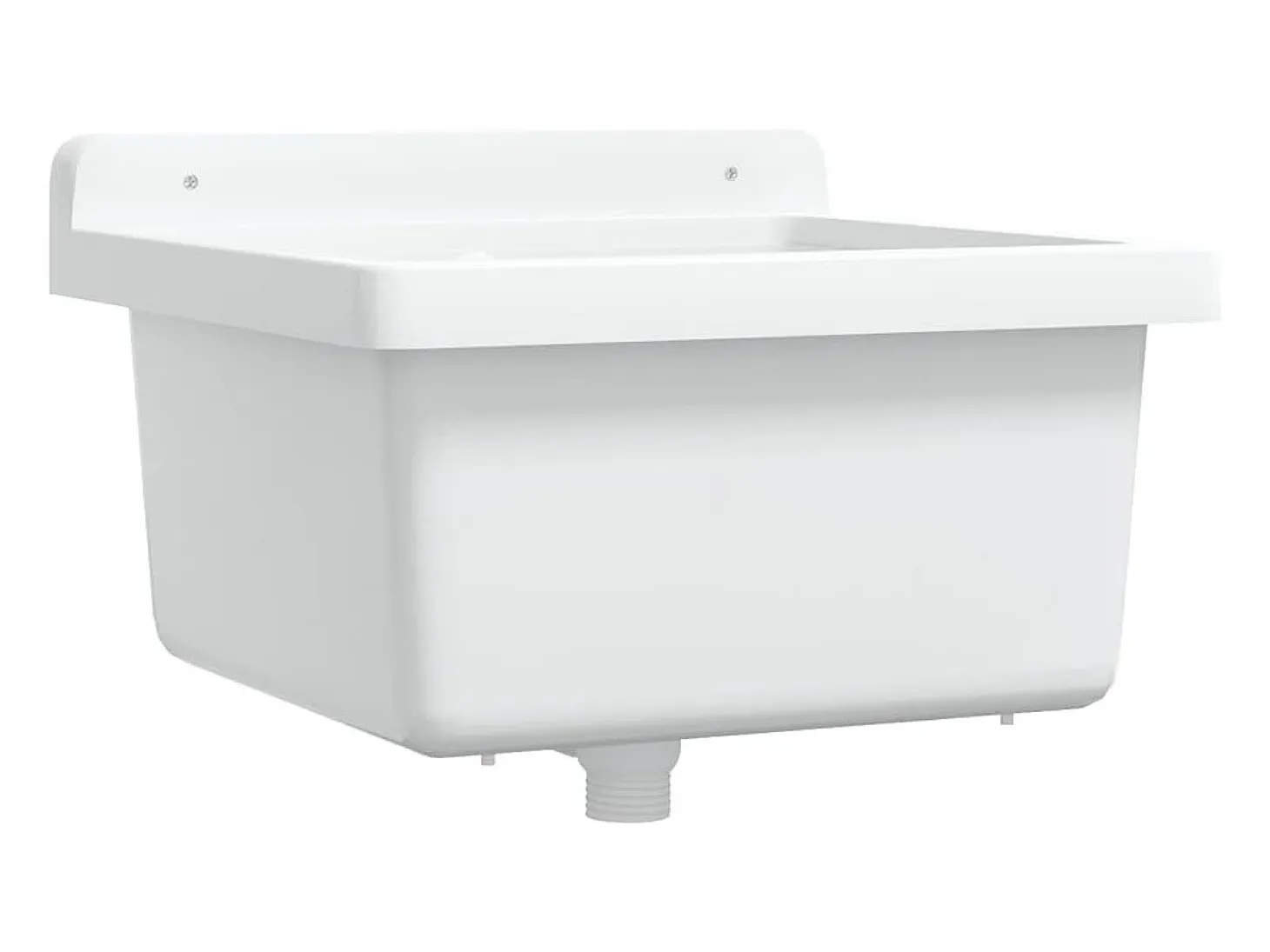 Lavabo de pared blanco 40x40x24 cm resina