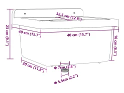 Lavabo de pared blanco 40x40x24 cm resina