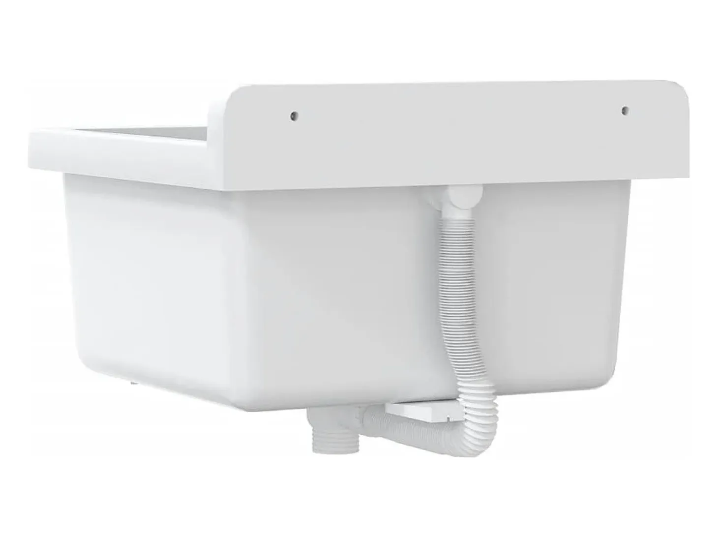 Lavabo de pared blanco 40x40x24 cm resina