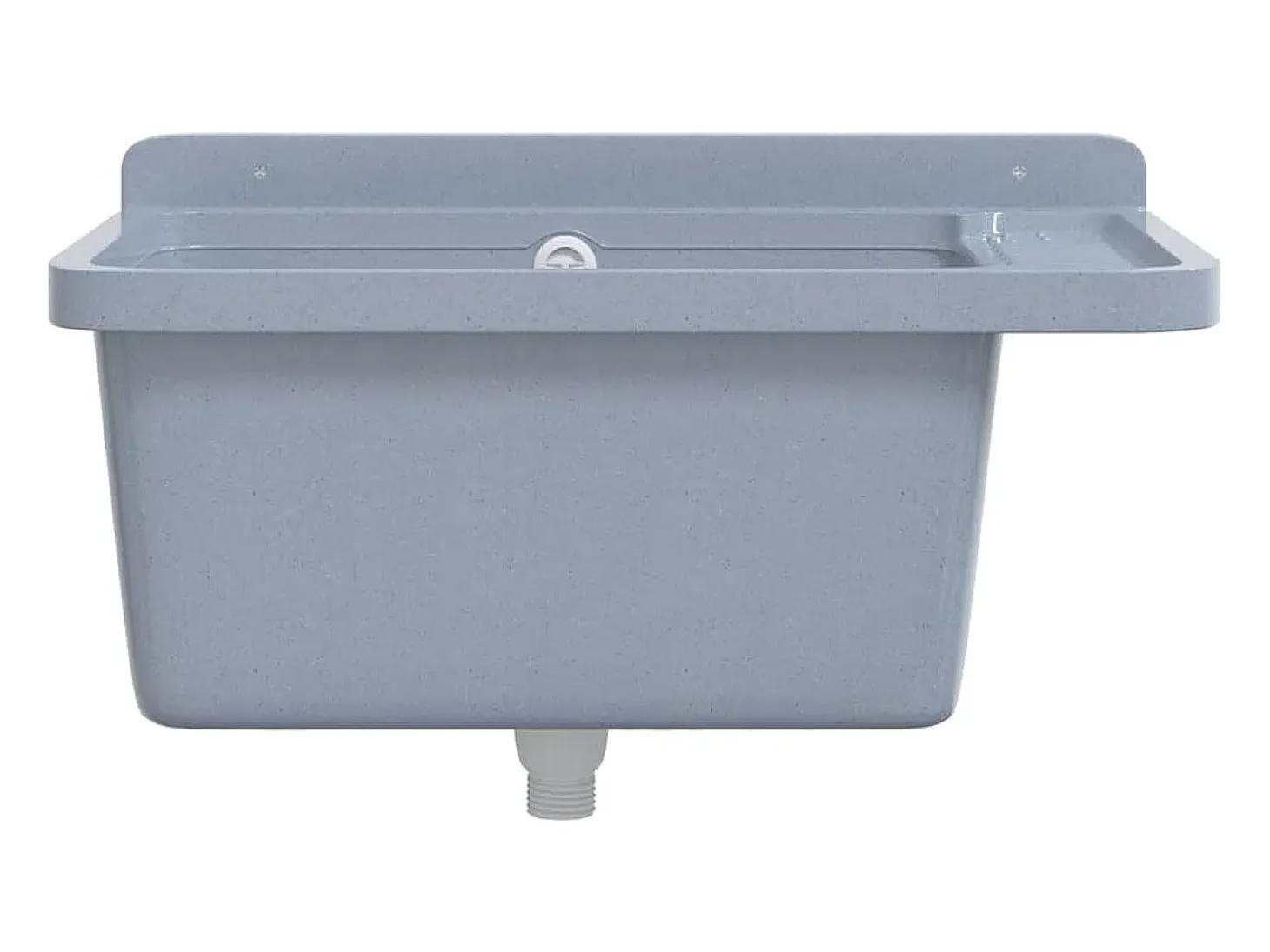 Lavabo de pared, gris, 60x40x28 cm, resina