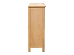 Lawrence John Mueble botellero de madera maciza de roble 72x32x90 cm