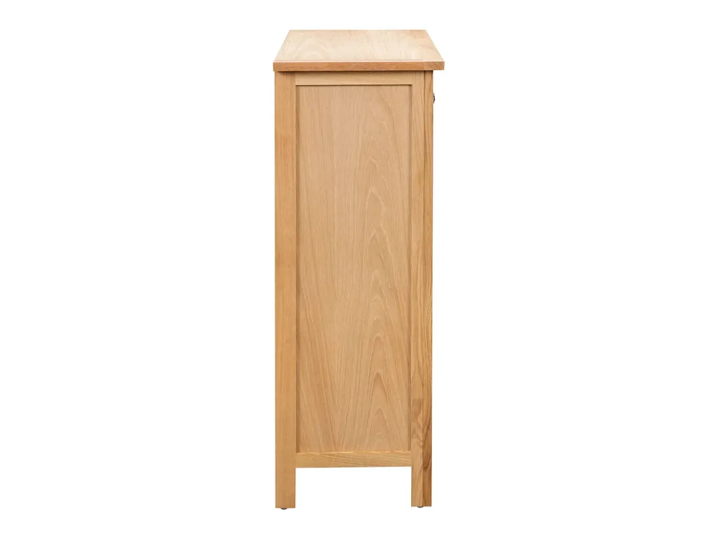 Lawrence John Mueble botellero de madera maciza de roble 72x32x90 cm