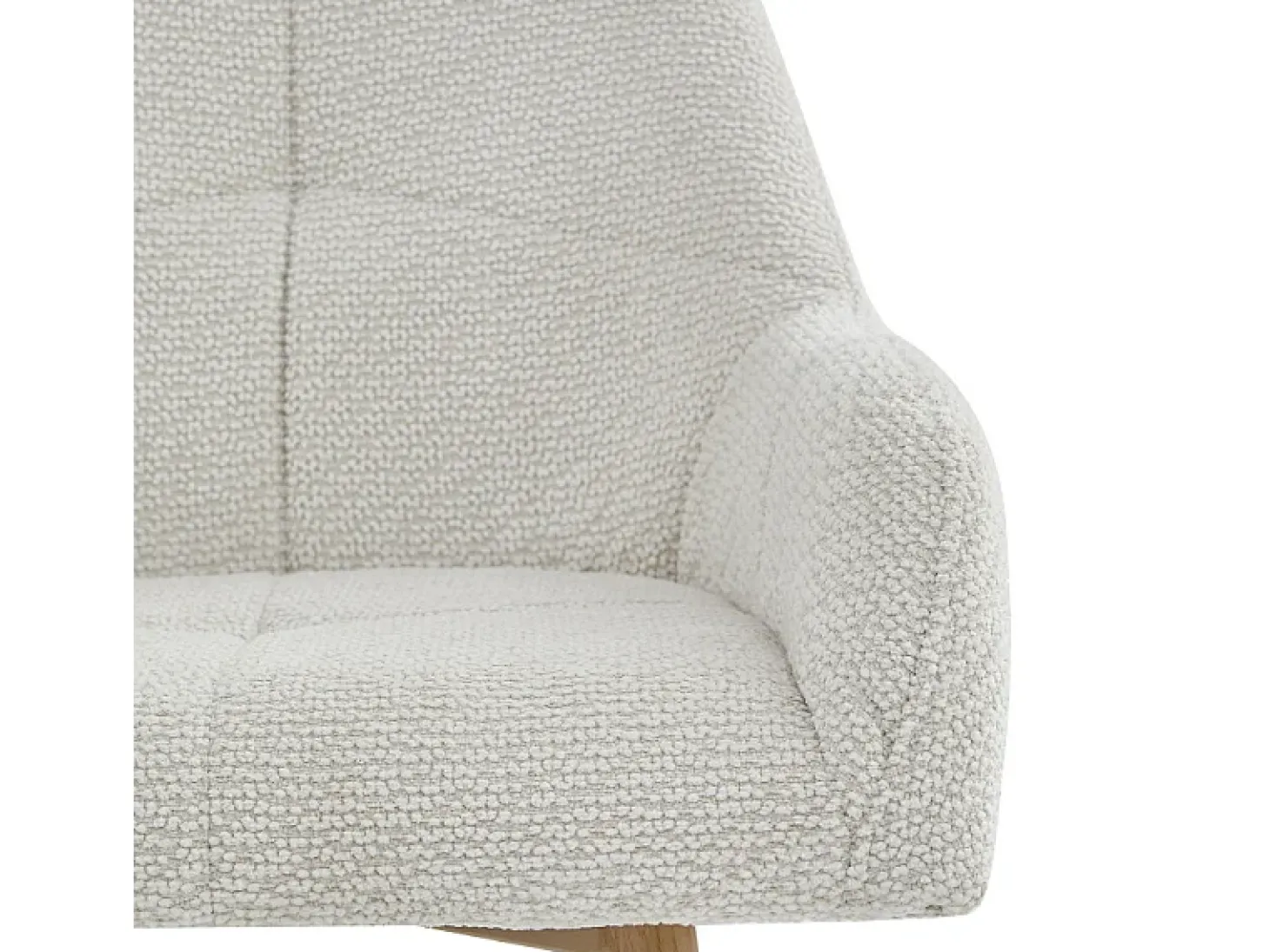 LEA-Silla de bar de tela Ikon Beige y metal madera (x2)