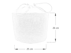 Lote de 10 bolsas redondas de yute con cierre de cordón h 26 cm x 25 cm resistentes