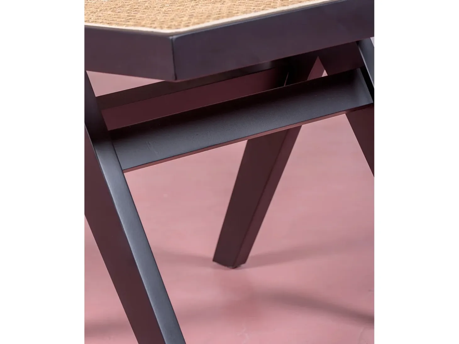 Lote de 2 sillas clásicas en madera y ratán natural - Compass - Negro