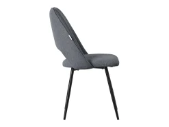 Lote de 2 sillas de comedor silla de cocina silla de salón respaldo tapizado gris