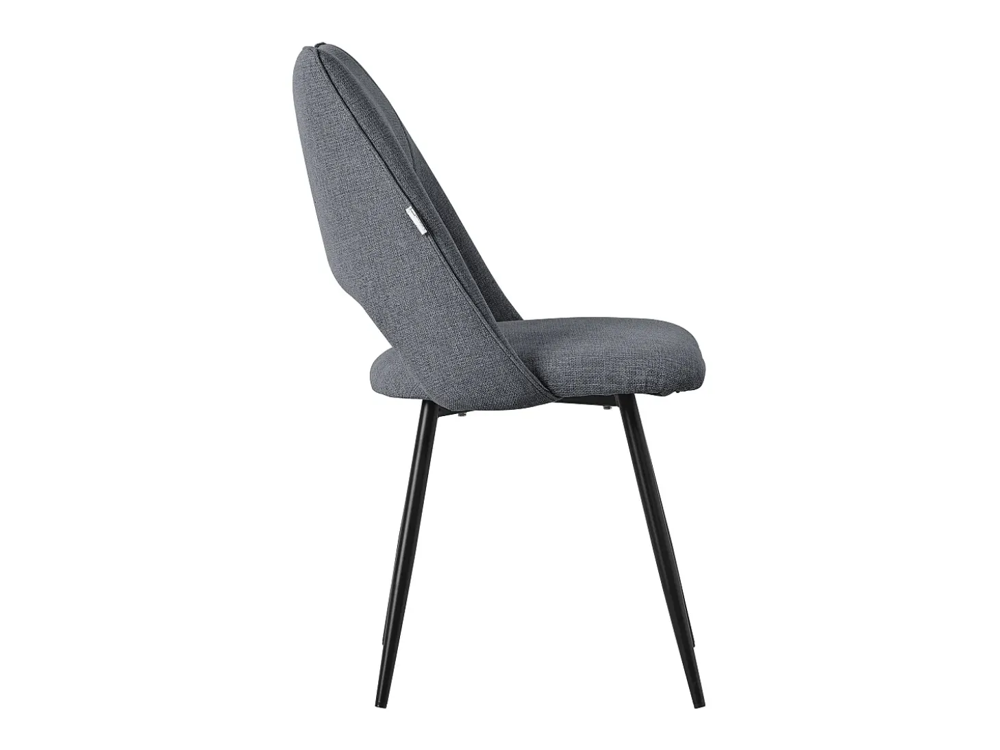 Lote de 2 sillas de comedor silla de cocina silla de salón respaldo tapizado gris