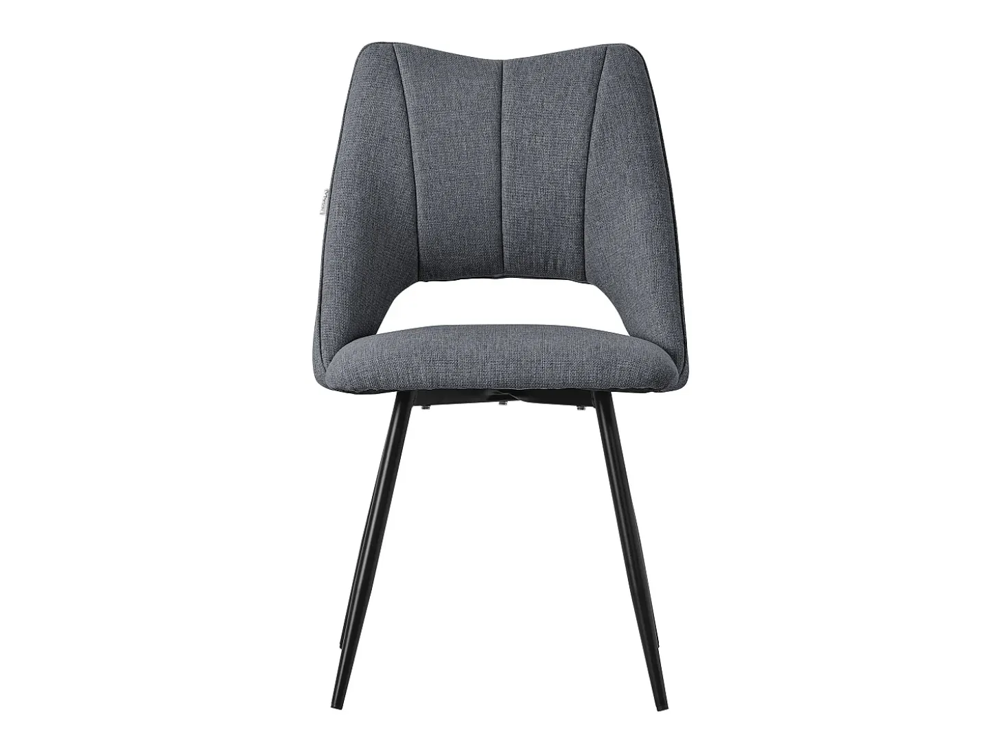 Lote de 2 sillas de comedor silla de cocina silla de salón respaldo tapizado gris