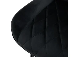 Lote de 6 sillas de comedor sillas de salón silla de cocina terciopelo negro