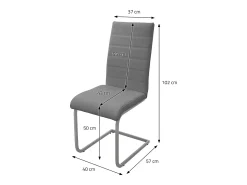 Lote de 2 sillas de comedor Silla de cocina Silla Basculante Silla tapizada Silla giratoria