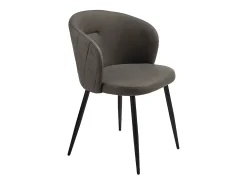 Lote de 2 sillas de comedor antracita "Boston" de eco-cuero - Cómodas, elegantes y resistentes