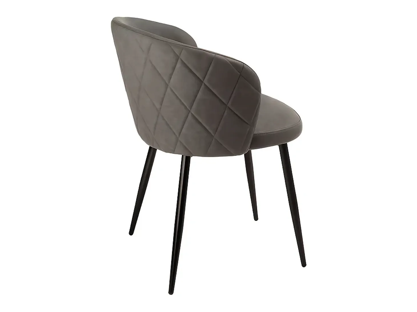 Lote de 2 sillas de comedor antracita "Boston" de eco-cuero - Cómodas, elegantes y resistentes