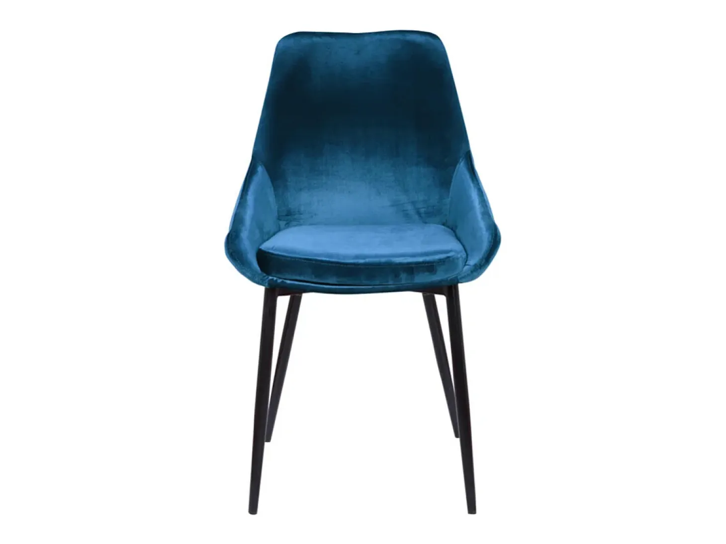 Lote de 2 sillas MASURIE - Terciopelo - azul oscuro
