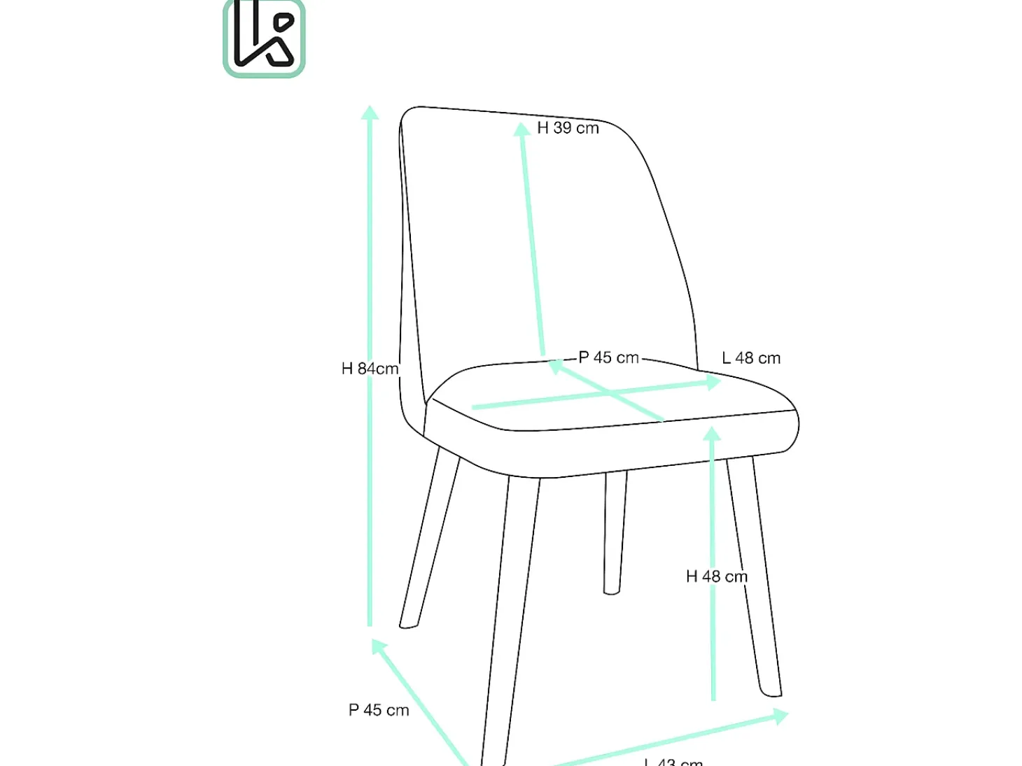 Lote de 2 sillas para salón o comedor, terciopelo acolchado, patas de metal color madera clara DIMA (gris)