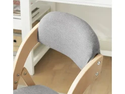 Lote de 4 Sillas Plegables de Madera con Asiento y Respaldo Tapizado Sillón para Cocina Oficina 47 x 57 x 79 cm FST92-Nx4 SoBuy ES