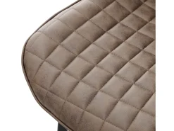 Lote de 2 sillas Sillas de comedor Silla de cocina Sillas de salón PU imitación piel marrón