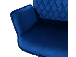 Lote de 4 sillas Sillón de comedor giratorio Silla de salón de terciopelo giratoria 180