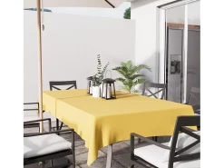 Mantel antimanchas rectangular 140x300 cm ALIX amarillo radiante, por Soleil d'Ocre