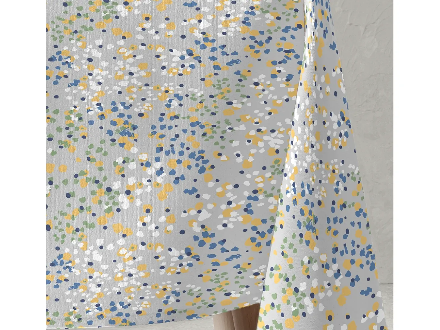 Mantel cuadrado de resina antimanchas 135x135cm azul JAVA - SACASA