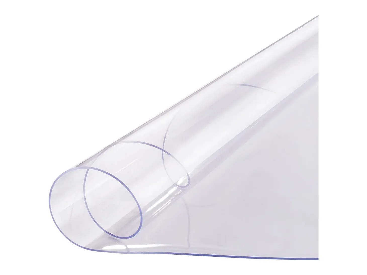 Mantel Transparente SucceBuy Protector de Mesa de PVC de 106 cm, Almohadilla de Escritorio Redonda de Plástico Transparente, 2 mm de Grosor